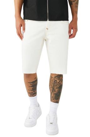 True Religion Ricky Super T Denim Shorts in Ecru at Nordstrom, Size 40