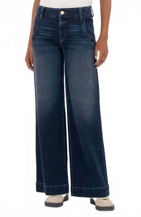 Kut from the Kloth Meg High Rise Wide Leg Jeans In Dark Wash