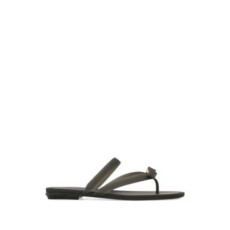 Ferragamo Flip Flops, female, Black, Size: 8 US Vara Thong Sandal