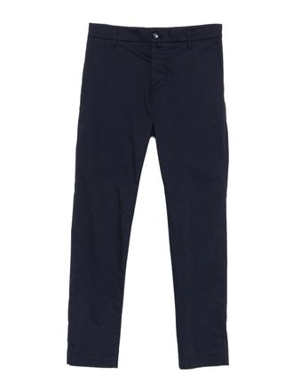Jacob Cohen Night Blue Cotton Blend Tapered Leg Trousers