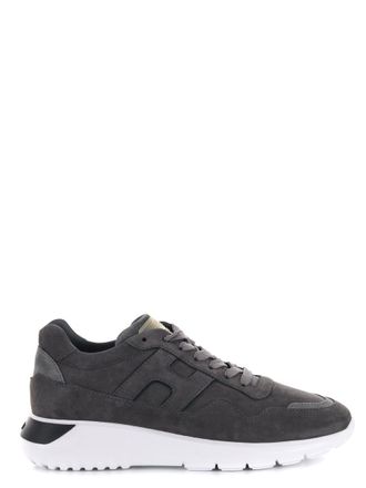 Hogan Interactive Grey Nubuck Leather Sneakers