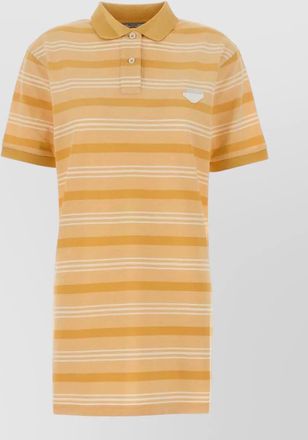 Prada cotton embroidered polo dress
