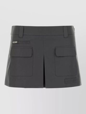 Miu Miu poplin mini skirt belt loops pockets