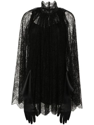 Dolce & Gabbana Abito corto a fiori - Nero