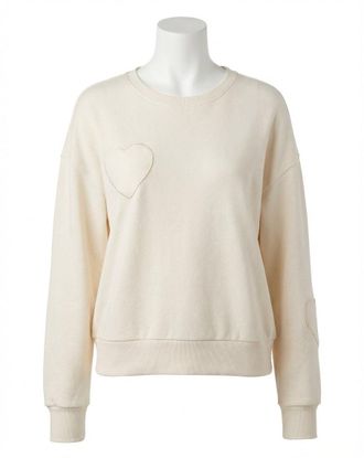 Z Supply Heart It Sweatshirt In Vanilla Ice