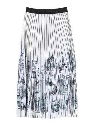 Karl Lagerfeld Paris Sketch Pleated Skirt