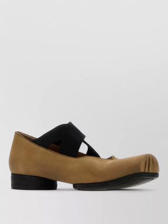 Uma Wang leather ballerina loafers round toe design