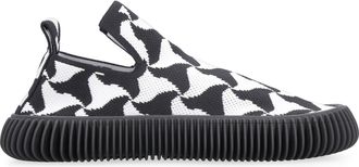 Bottega Veneta Womens Wavy Triangle Slip-on Sneakers - Black Nylon - Size EU 40