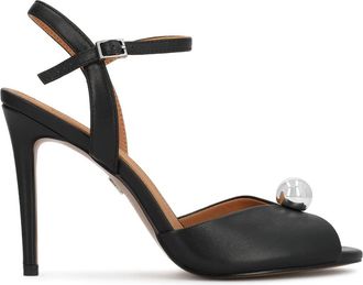 Kazar Sandalen met hoge hak - Dames - Sandalen met hakken - Zwart - 41 EU - Leer - Schoenen