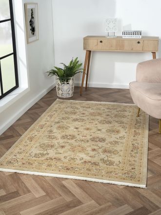 My Flair Teppich »Maryam 4« rechteckig 7,5 mm Höhe Kurzflor, Orient Optik, edler Glanz, mit Fransen, besonders weich