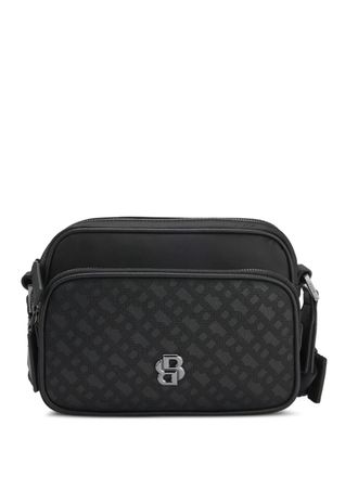 BOSS Messengertas met logo-monogram - Zwart