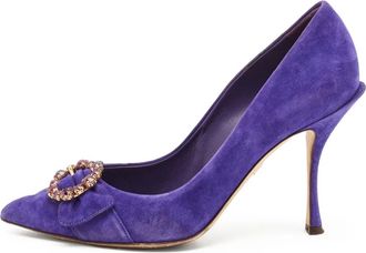 Dolce & Gabbana Pumps a punta in pelle scamosciata 100mm - Viola