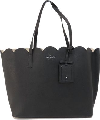 Kate Spade New York Black Leather Tote Bag (Pre-Owned)