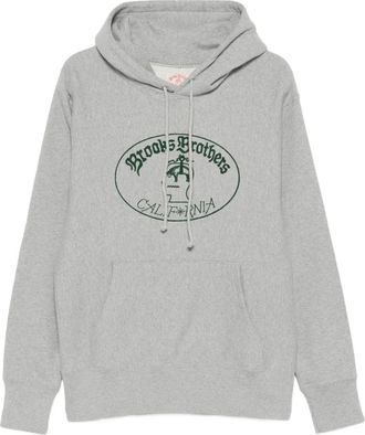 Brain Dead x Brooks Brothers hoodie met logo - Grijs
