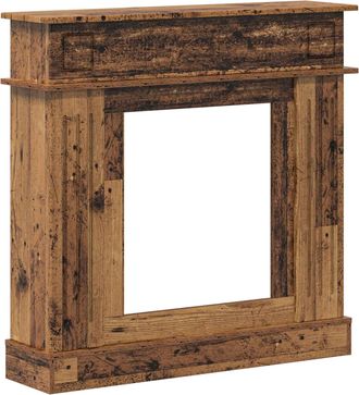 vidaXL Marco De Chimenea Madera Envejecida 102 X 26 X 100 Cm Vidaxl