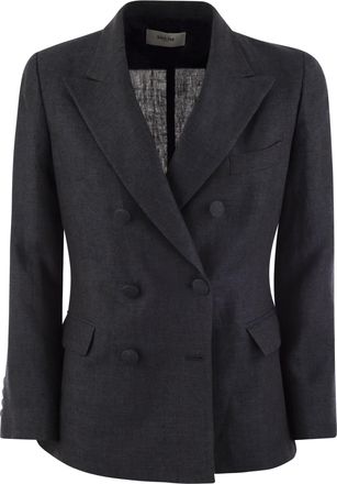 Saulina Milano Anna Double Breasted Linen Jacket