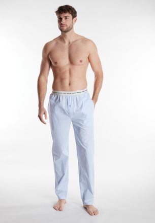 Tom Tailor Pyjamahose TOM TAILOR Dakota, Herren, Gr. 50, N-Gr, blau, Jersey, Obermaterial: 100% Baumwolle, gestreift, bequem lang, Hosen Pyjamahose, Logobund, Se