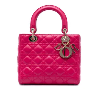Dior Pre-owned Dior Medium Lambskin Cannage Lady Dior Ladies J655XSXT1UTTY4MH