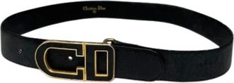 Dior Pre-owned Belts, female, Black, Size: ONE SIZE Pre-owned Vintage Leather Belt