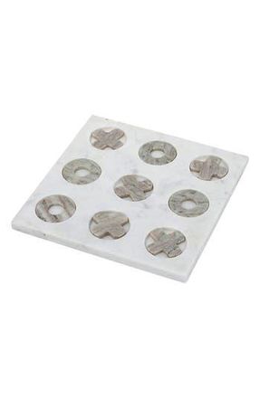R16 Home Marble Tic Tac Toe Set in White/Gray at Nordstrom Rack