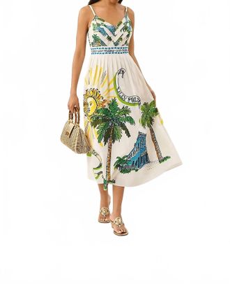 Lilly Pulitzer Wendley Midi Dress In Coconut Oversized Key West Toile Engineered