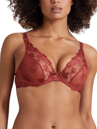 Aubade Womens Softessence Underwired Triangle Bra - Red - Size 34D