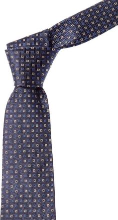 Canali Navy Squares Silk Tie