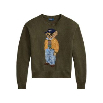 Ralph Lauren Jersey de punto con cuello redondo - Knitwear - Mujer - Verde - XS