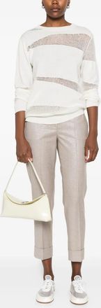 Fabiana Filippi Womens Mesh-Panel Sweater Aw25 W