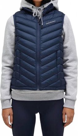 Peak Performance Frost Down Vest In Blue Shaddow