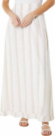 Splendid Sunset Stripe Maxi Skirt In Macadamia