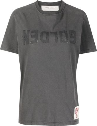 Golden Goose Dark Grey Cotton Logo T-shirt