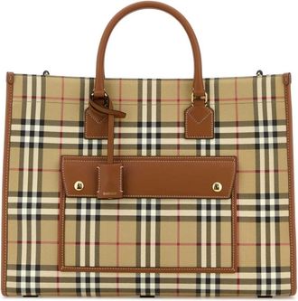 Burberry Medium Freya Tote - Dames - Shoppers - Veelkleurig - ONE Size - Katoen - Tassen
