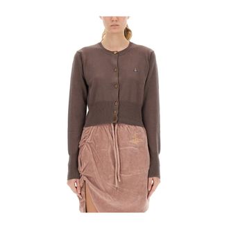 Vivienne Westwood Cardigan corto Bea - - Knitwear - Donna - Marrone - M