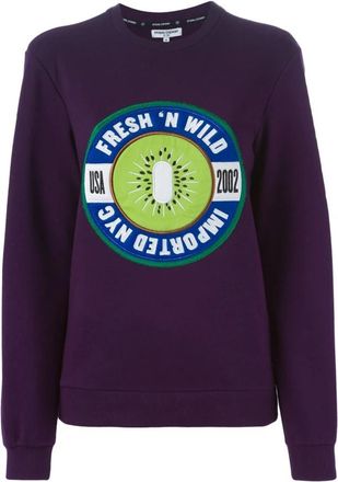 Opening Ceremony Verswild Multi Biet Stijl - Heren - Ronde hals truien - Paars - XS - Truien & Vesten