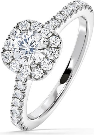 The Diamond Store Elizabeth Diamond Halo Engagement Ring in Platinum 1.00ct G/SI1
