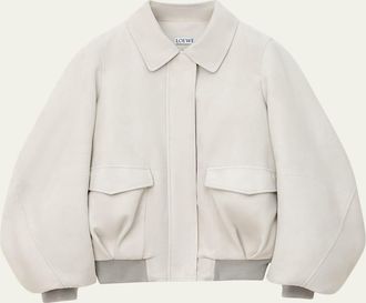 Loewe Suede Oversized Bomber Jacket