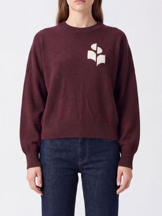 Isabel Marant Maglia girocollo in cotone e lana con logo a contrasto