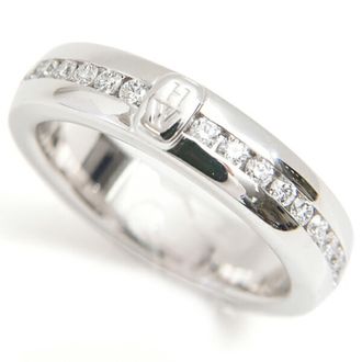 Harry Winston Silver White Gold (18K) Band Ring (Pre-Owned)