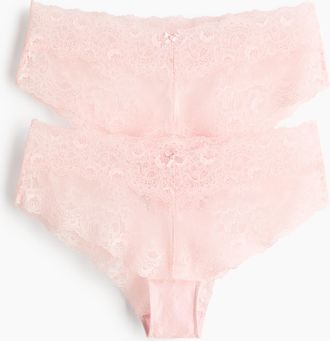 H&M 2er-Pack Hipster aus Spitze - Pink