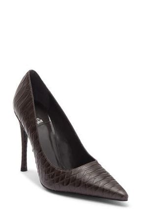 Jeffrey Campbell Good Luck Pump in Grey Snake at Nordstrom Rack, Size 9.5