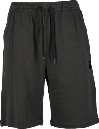 Isabel Marant Korte Broeken, Heren, Zwart, L, Katoen, Sweat Bermuda Shorts