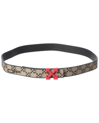 Off-white Arrow Canvas & Leather Belt