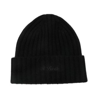 MC2 Saint Barth Folded Brim Beanie - Heren - Accessoires - Zwart - Maat: ONE Size