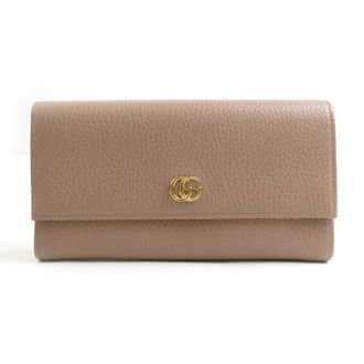 Gucci Beige Leather Long Wallet (Bi-Fold) (Pre-Owned)