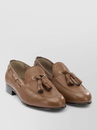 Ferragamo loafers tassel detail round toe leather