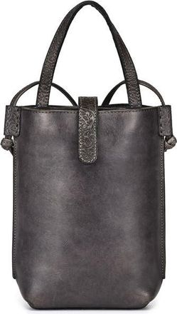 OLD TREND Wishbone Genuine Leather Structured Convertible Crossbody in Grey at Nordstrom