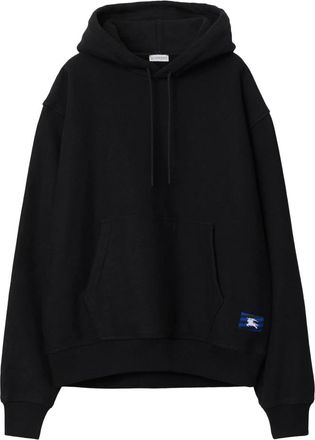 Burberry Katoenen hoodie met Equestrian Knight-applicatie - Heren - Hoodies - Zwart - XL - Katoen - Hoodies & sweatvesten