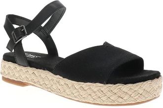 Toms Womens Toms Abby 10020814 Sandal Black Ankle Strap Espadrille ZOGG2180