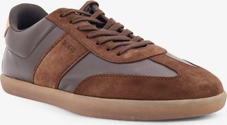 Tod's Mens Sneakers Cassetta Leather And Suede Brown Leather-Suede Trainers Leather/suede